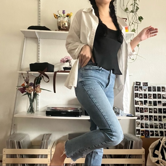 FREE PEOPLE HIGH WAISTED JEANS - Picture 3 of 6